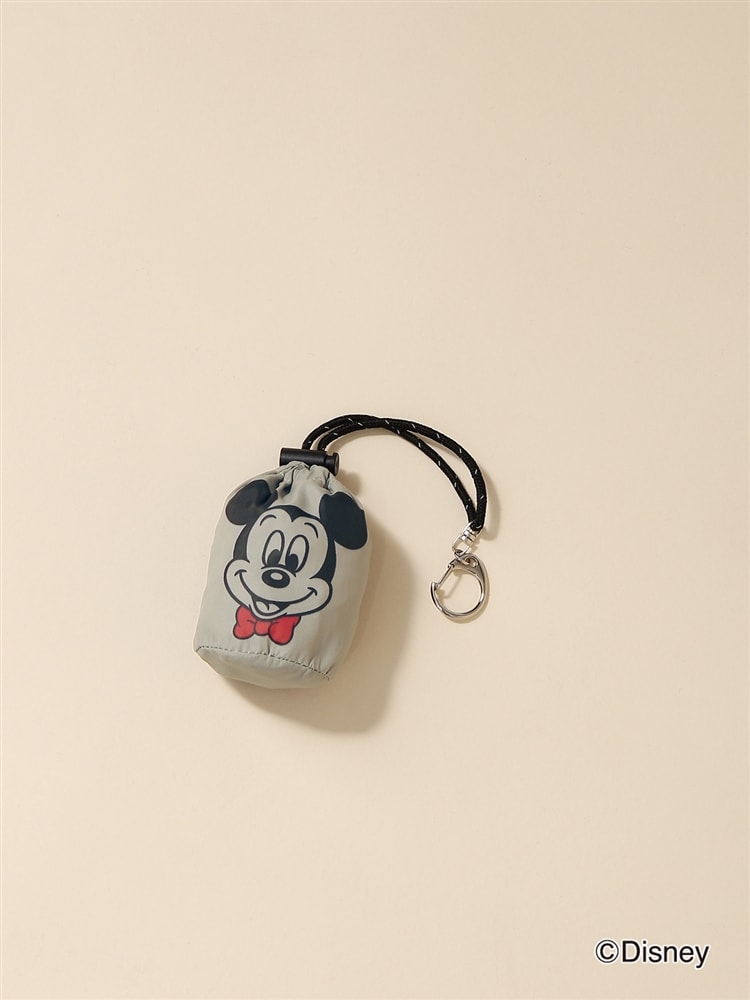 Disney／袋付きエコバッグ／Mickey Mouseプリント4 グレー バッグ